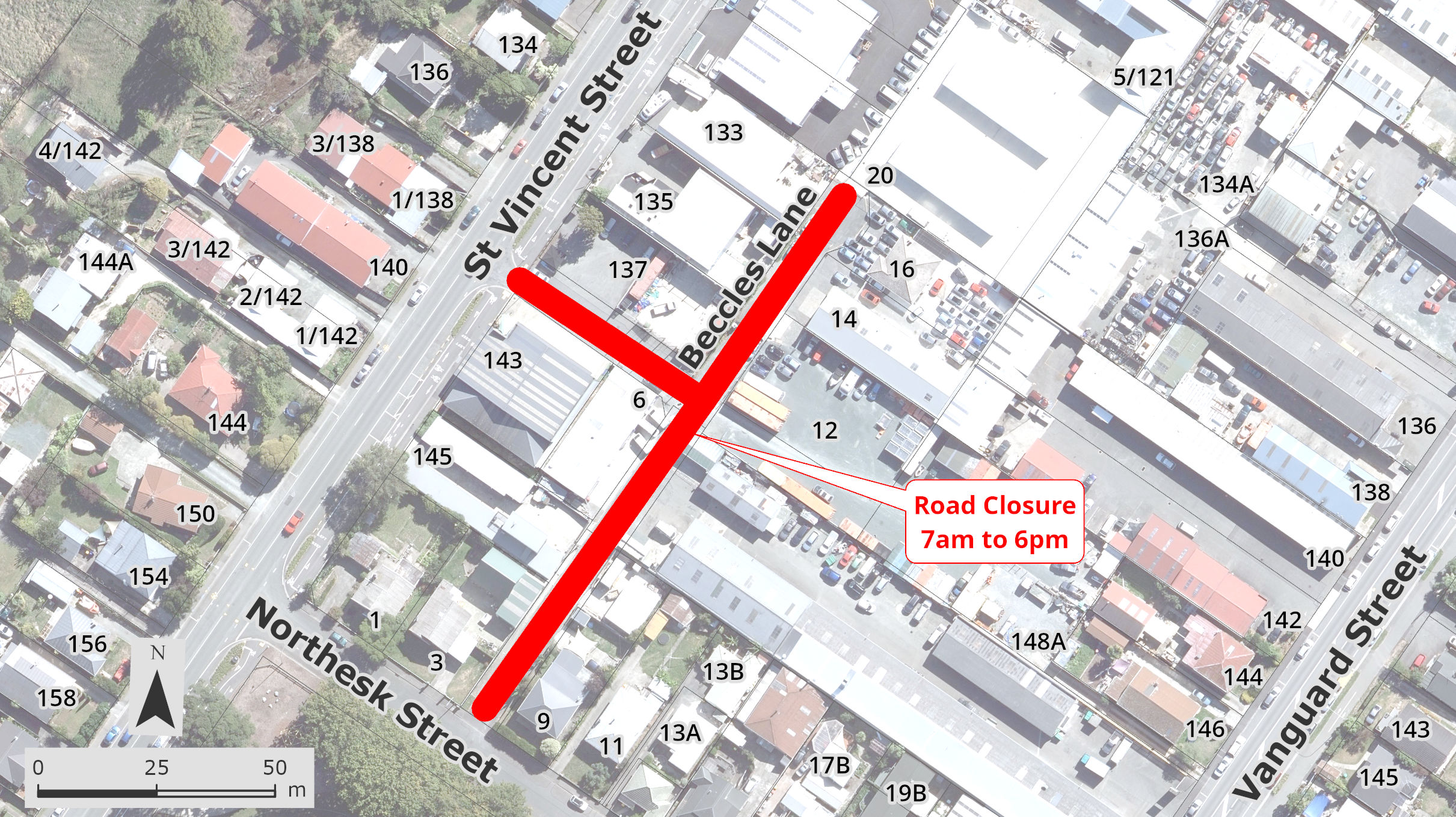 Temporary Road Closure Beccles Lane Nelson City Council