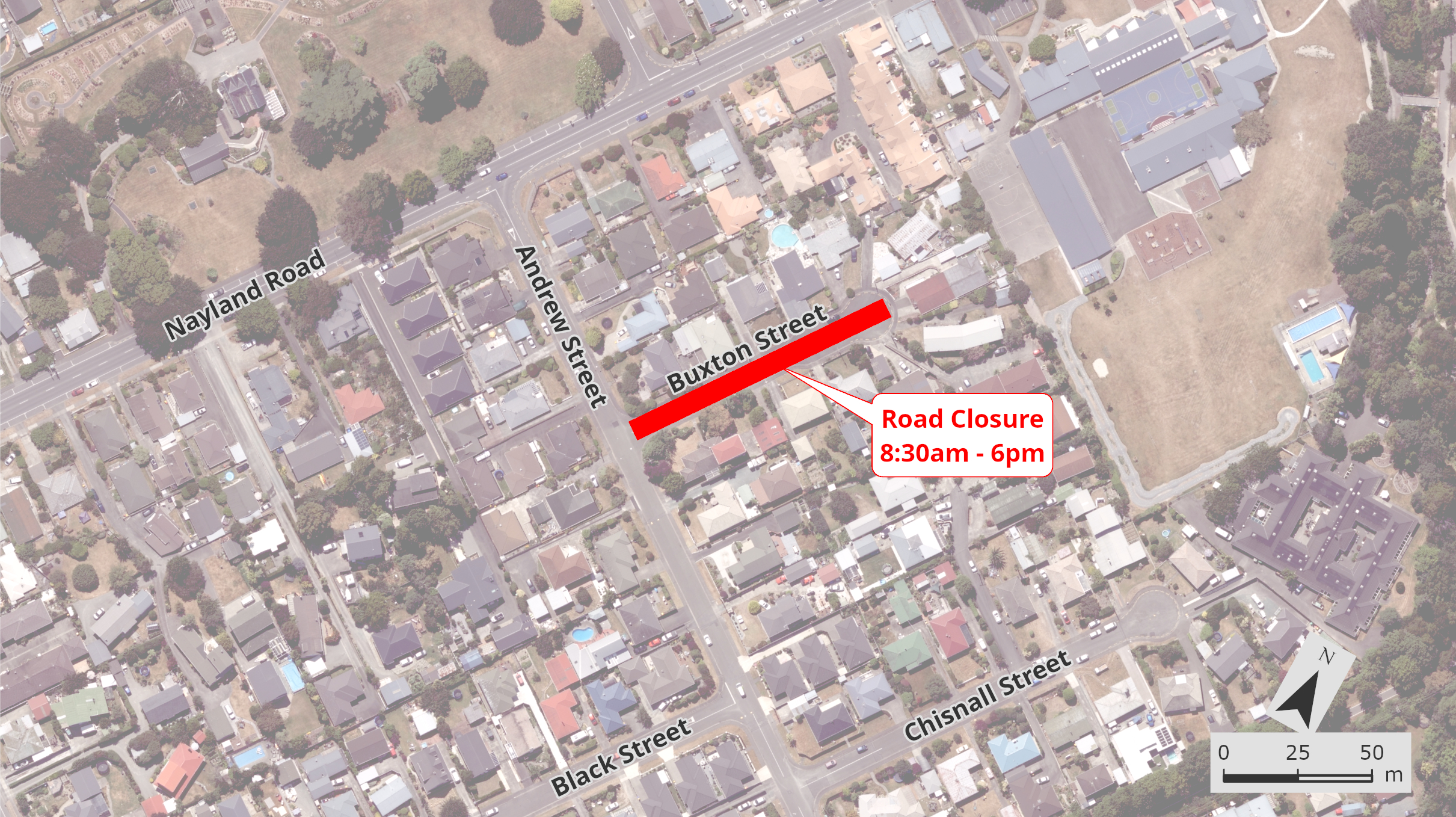 Temporary Road Closure Buxton Street Nelson City Council