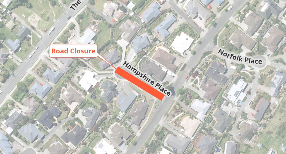 Map Road Closure Hampshire Place Fulton Hogan 5 Sep 2024