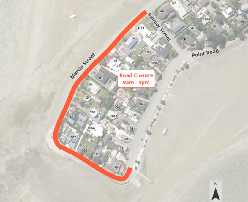 Map Road Closure Martin Street Point Road Powertech 27 Nov 2024 