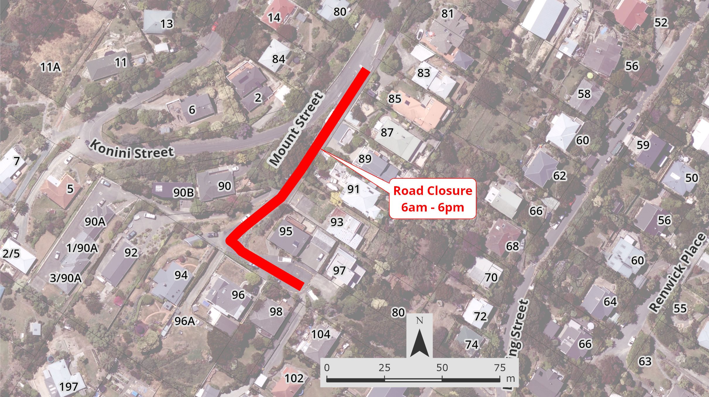 GIS 2022 Mount Street Proposed Road Closure