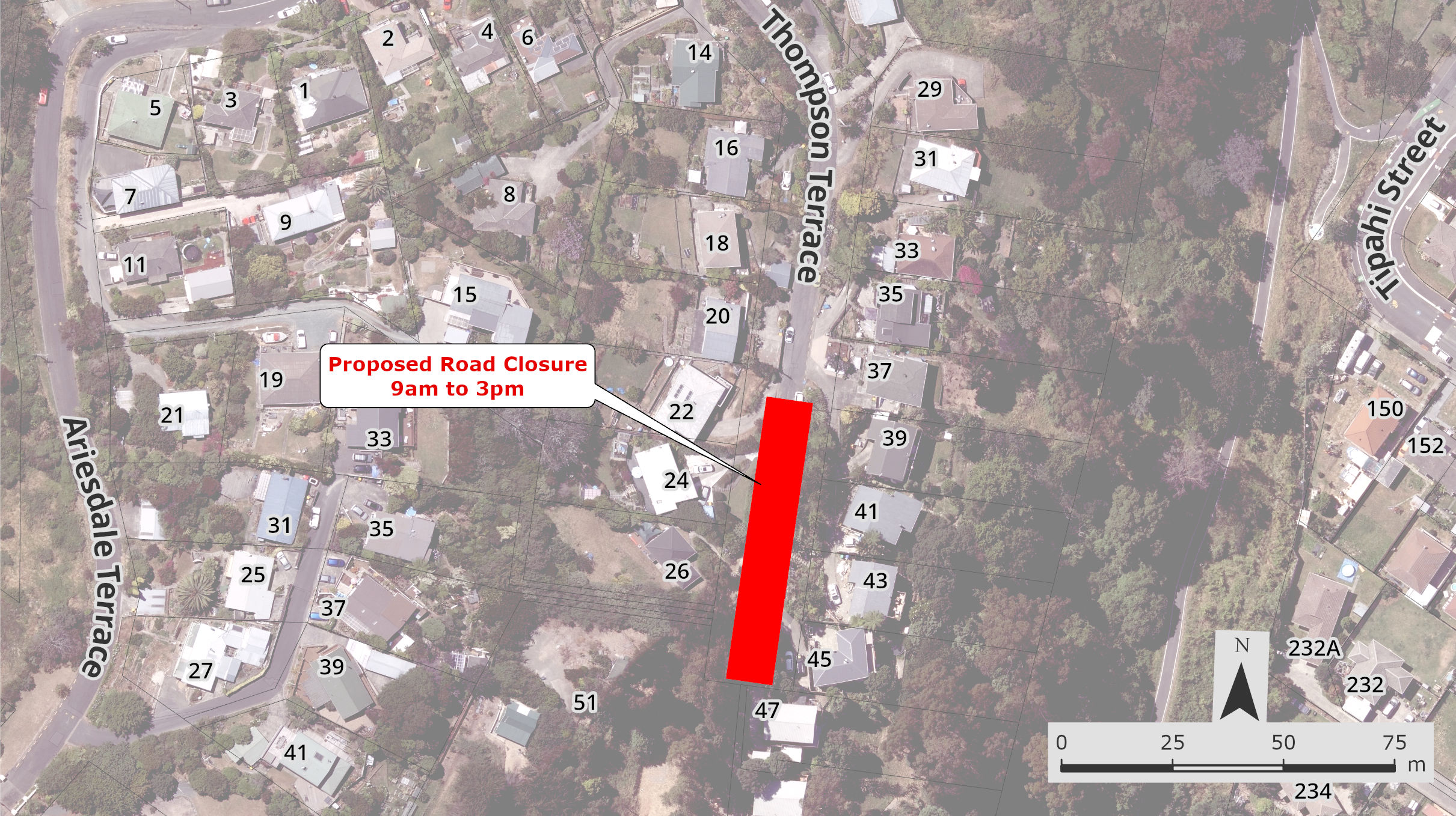 Temporary Road Closure Thompson Terrace Nelson City Council