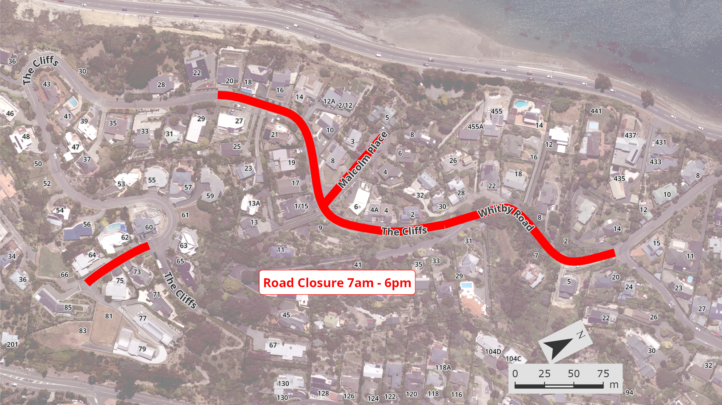 GIS Proposed Road Closure TheCliffs Mar2023