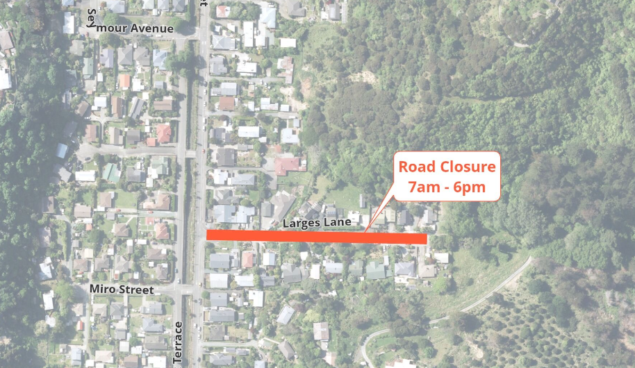 Map Road Closure Larges Lane Fulton Hogan 20 Jan 2025 