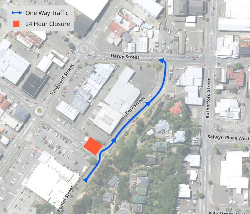 Map Road Closure Kerr Street Gloucester Street Asphalt General 12 Feb 2025