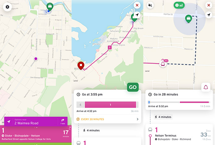 transit app screenshots